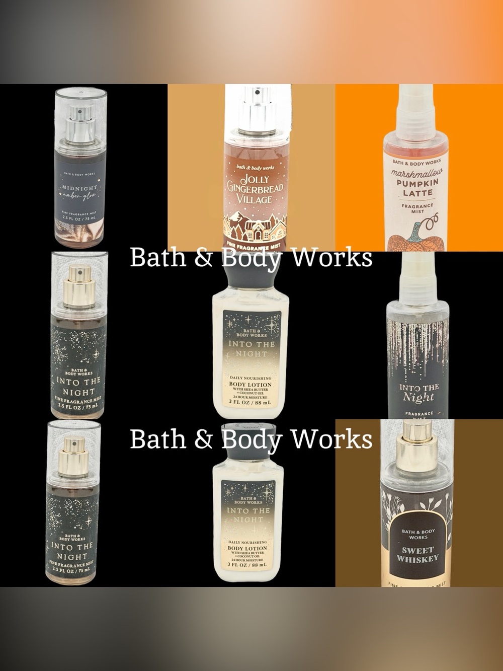 NWT BATH & BODY WORKS MIDNIGHT AMBER GLOW FINE FRAGRANCE MIST 2.5 FL OZ